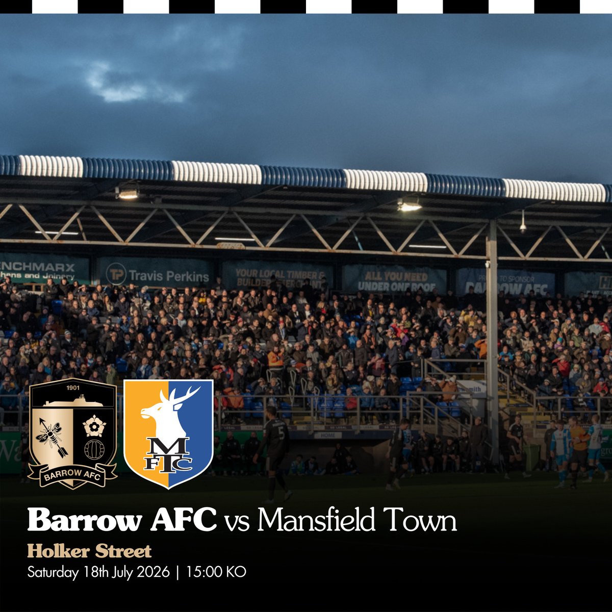 BarrowAFC's tweet photo. 🆚 Mansfield Town Friendly Confirmed

#WeAreBarrow