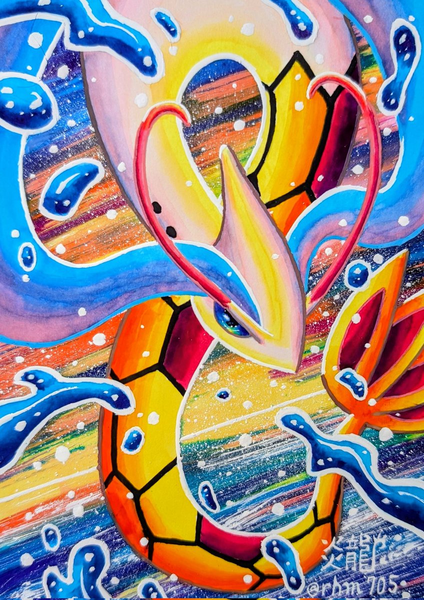 rhm705's tweet photo. Milotic✨
色違いミロカロス✨🌈🫧💫
#ポケモンイラスト
#pokemonfanart https://t.co/dNhdXoFxzj