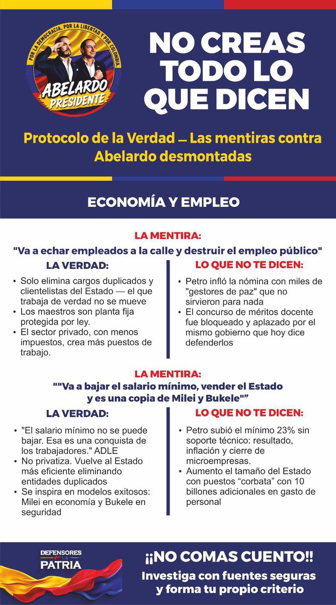 LilianaCastanoG's tweet photo. El petrismo está inundando las redes sociales con mentiras sobre Abelardo, vamos a contrarrestar su campaña negra difundiendo las propuestas del tigre. https://t.co/l7GERbZ4cp