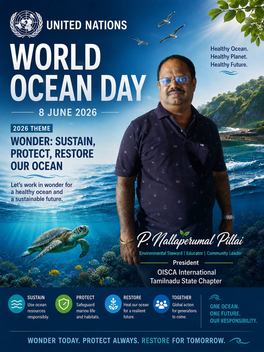 pillaian's tweet photo. World ocean Day. Wonder: sustain protect, restore our ocean for our future generations. Happy Ocean day https://t.co/cZ6bAz2mss