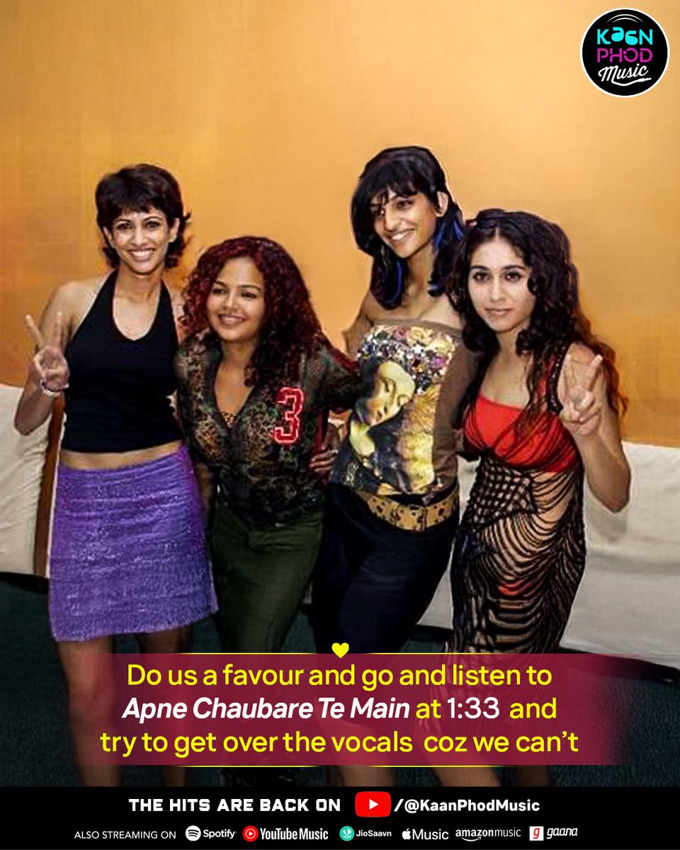 MTVIndia's tweet photo. VIVA paglus help us to get over the VIVA fever!  😍

Songs out now on @kaanphodmusic YouTube Channel. Also available on all audio streaming platforms 🎧

[VIVA comeback, VIVA reloaded, Indian pop band, 2000s indie pop, Kaanphod music, nostalgic Indian songs, VIVA band ].

#VIVAReloaded #VIVATheBand #KaanphodMusic #IndiePopIndia #90sKids #2000sNostalgia