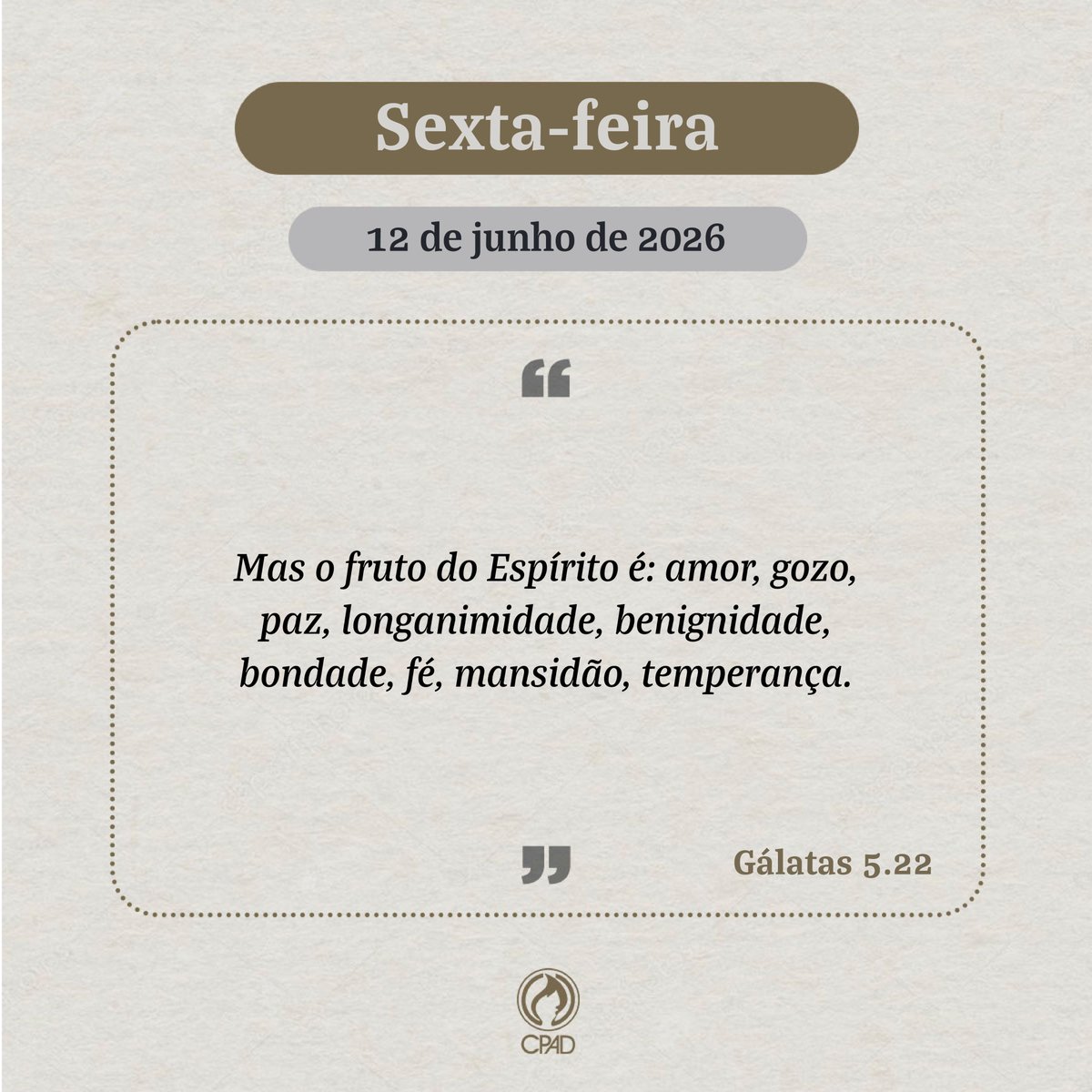 EditoraCPAD's tweet photo. Devocional do Dia โบ๏ธ๐๐๐ป
#escoladominical #versiculo #versiculosbiblicos #versiculododia #editoracpad #licoesbiblicas https://t.co/lR5YD5eNgO