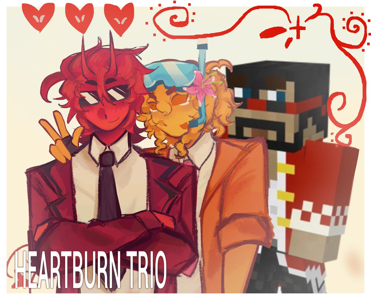 pufferfishduo's tweet photo. Can we call them HeartBurn Trio because its lowkey aura

#lifestealsmp #reddoonsfanart #spongsfanart and i dont know if i can call this captainsparklez fanart too but like. yeah …. mb ill draw him next time 🥹 https://t.co/D4PKYzi2dD
