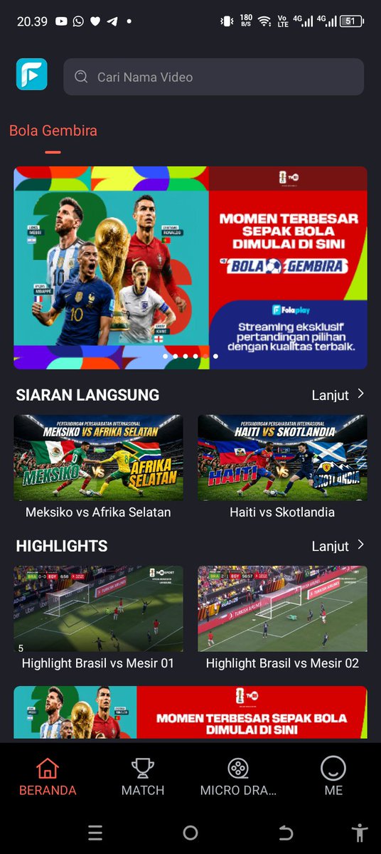 R_Perkasa's tweet photo. Penampakan Aplikasi Folaplay Untuk Streaming Piala Dunia 2026

Menurut kalian apakah ini bagus atau tidak?

Masih sulit judge apakah aplikasi ini bagus atau tidak jika belum dicoba di pertandingan Piala Dunia yang Sesungguhnya https://t.co/fhPXFWOxha