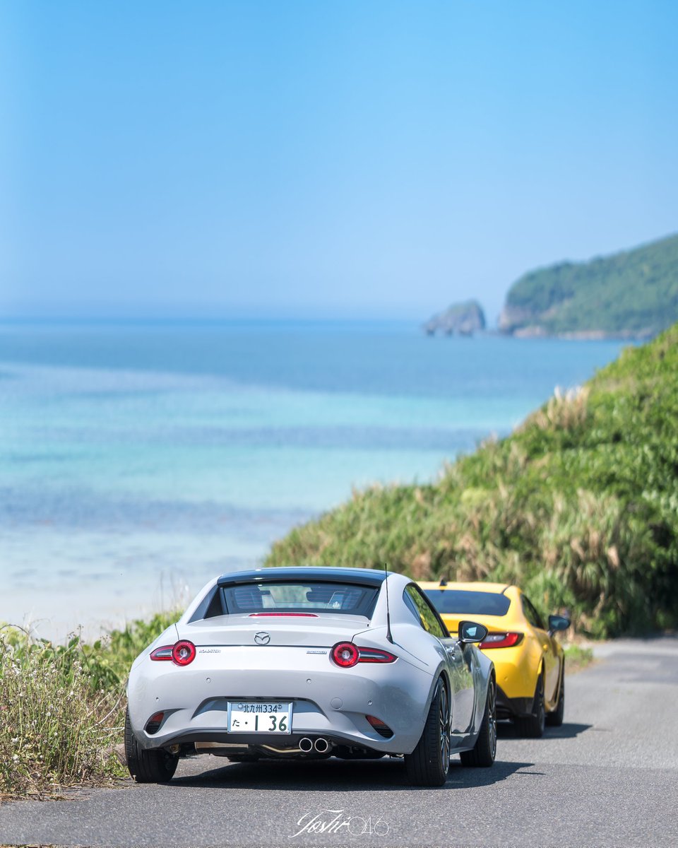 046_toshi's tweet photo. ■BRZ × ロードスターRF × 油谷島
初めて訪問🎵めちゃくちゃ海が綺麗でした✨️✨️ https://t.co/o8G9DMcSjo