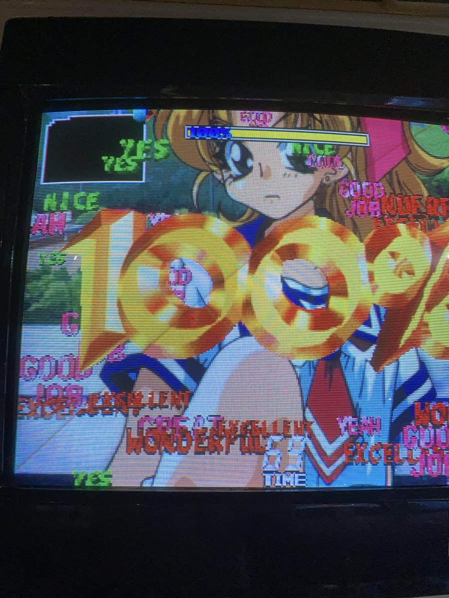 NYudofu's tweet photo. 池袋 #ゲーセンミカド に初めて行きました。まさか #ギャルズパニック が稼働中とは...ガチ勢としてはやらざるを得ない。
せっかくなので100%クリアごほうびのムフフなSHOW TIME DELUXEも動画で載せとく。
( ꈍωꈍ) https://t.co/HGMjeDyxgq
