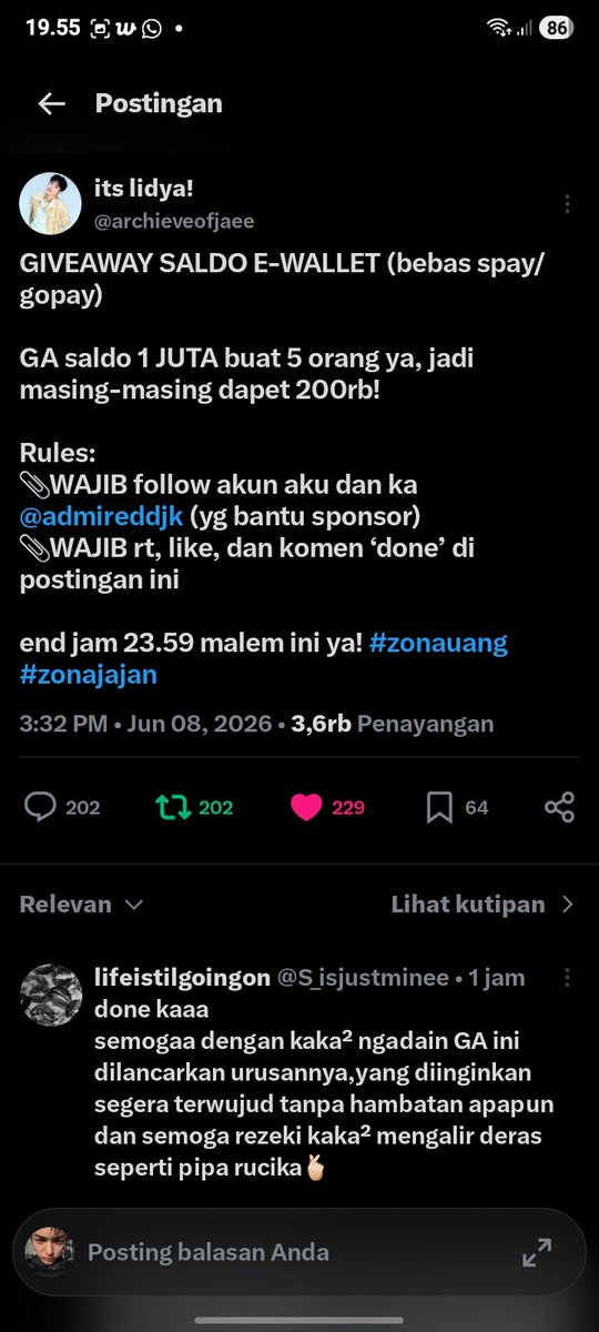 wanitakuningg's tweet photo. @archieveofjaee @admireddjk DONEEE KK SAYANGGG, anw thank u for GA nya kakkk semogaaa lancar terus rezekinyaa wml😠🫰🏻🫰🏻🫰🏻 https://t.co/JVM0bfE6mA