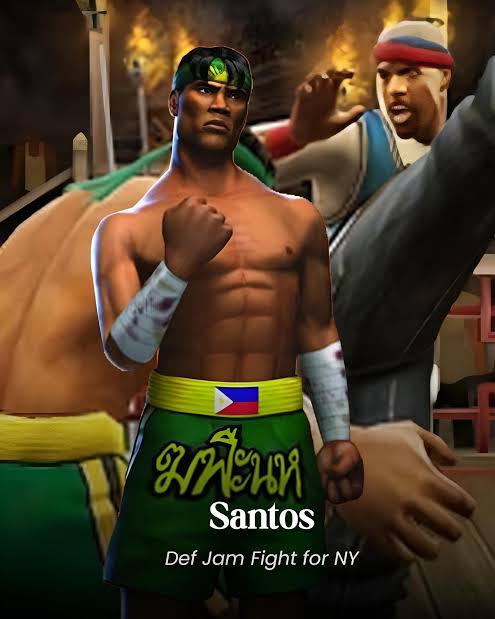 eiyix's tweet photo. @NotPocong @GarouGyaru Santos in the game "Def Jam" is Filipino. His fighting style is Kickboxing. https://t.co/dntmhhbzpZ