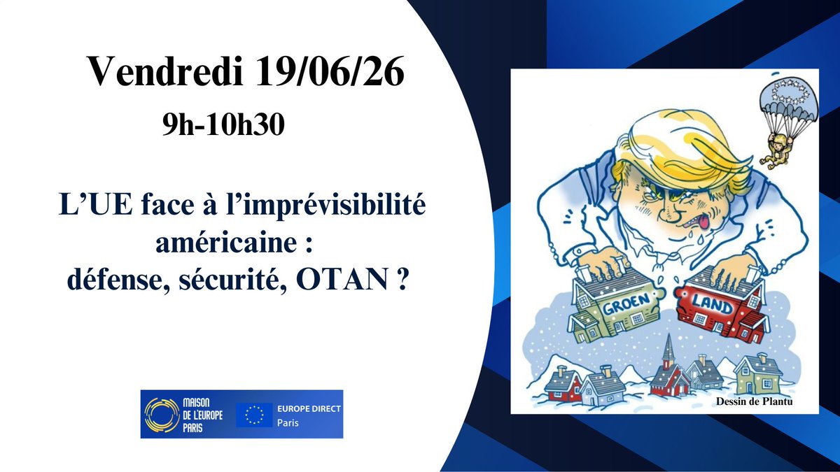 MdEuropeParis's tweet photo. Que peuvent faire l'UE 🇪🇺 et la France 🇫🇷 dans le contexte de la recomposition profonde des équilibres géopolitiques mondiaux, face à une Amérique de plus en plus imprévisible ? Solutions possibles avec @HConwayMouret , en compagnie de @MDerdevet et @Meriem_F24 , Meriem Amellal. https://t.co/jmGPKmy4AX