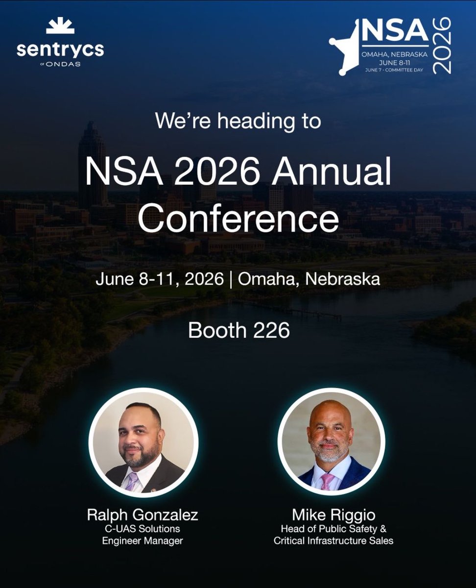 BMSInvests's tweet photo. $ONDS

🇺🇸🤝 Sentrycs are attending the National Sheriff’s Association 2026 Annual Conference in Omaha, Nebraska‼️

The event brings together sheriffs, deputies and other law enforcement executives to focus on training, networking and emerging technologies. https://t.co/wov1QPe7uy