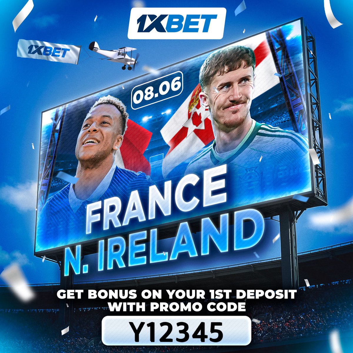 1BettingHouse's tweet photo. 🔥Ce soir, match de préparation pour la Coupe du Monde: France 🇫🇷 vs Irlande du Nord 🇮🇪
Mets de l’adrénaline dans ta soirée et profite de 300% de Bonus sur ton 1er dépôt avec le code promo « Y12345 »
#1XBet 🔗 https://t.co/LdpO2IoanB
#MelBet 🔗 https://t.co/vL2S4K88QQ
#FRAIRE https://t.co/3rmqUPrdtf