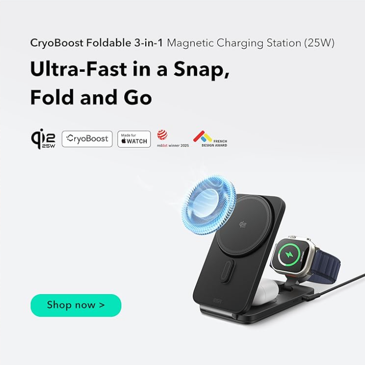 martinflischman's tweet photo. @easloguide I would return it and get one of these, way better, 25W Magsafe charger options from ESR:

https://t.co/Cv5lESKnzE https://t.co/VKFWvpNl0X