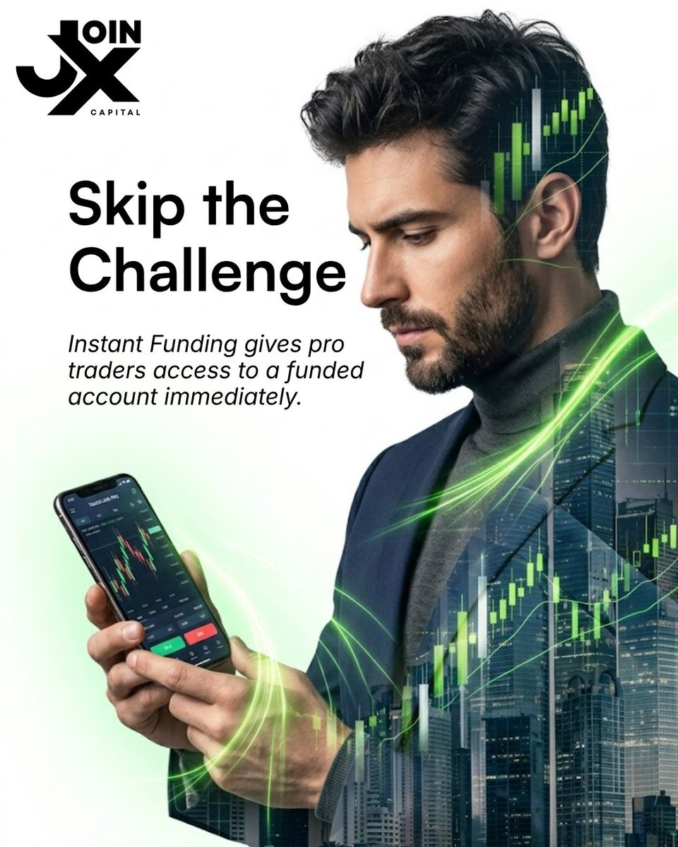 joinxcapital's tweet photo. Ready to trade with serious capital? Our Instant Funding model gives you immediate access without the stress of an evaluation. We provide the capital, you provide the strategy.

💼 Start your professional trading career today.

#PropFirm #ForexTraders #FundedTrader #TradingCapital #SkipChallenge #ProTrader #FinancialIndependence #Investing #JoinxGlobal