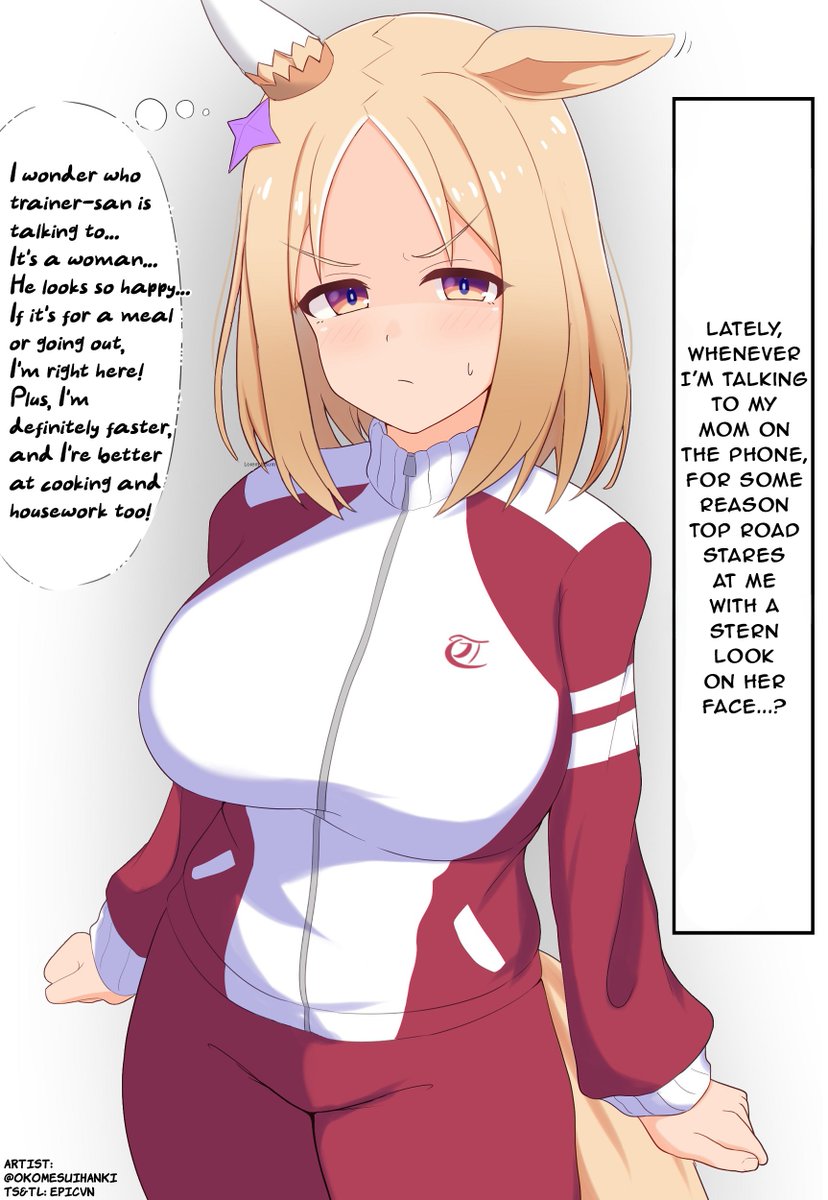EDemocraft's tweet photo. Art by @okomesuihanki

[EN Translation]
High-Humidity Narita Top Road.

#ウマ娘 #Umamusume 
#ウマ娘英訳 #UmaTranslations 
#ナリタトップロード https://t.co/SBq1H42QeP