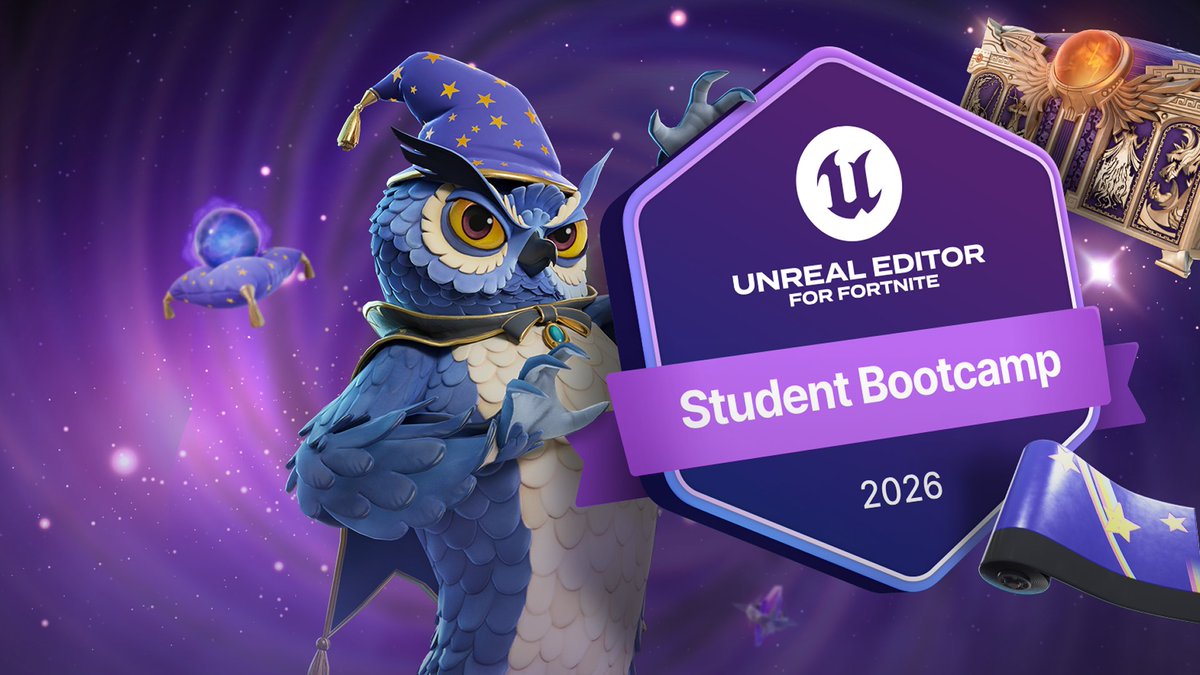 FNCreate's tweet photo. Students! Ready to build your own Fortnite island from scratch? 

✔️ 5 days intensive training
✔️ 2 weeks island building
✔️ 1 polished Fortnite island

Apply now for the UEFN Student Bootcamp ▶️: https://t.co/LeZlpuGmAN https://t.co/Ohl7ZhPy4L