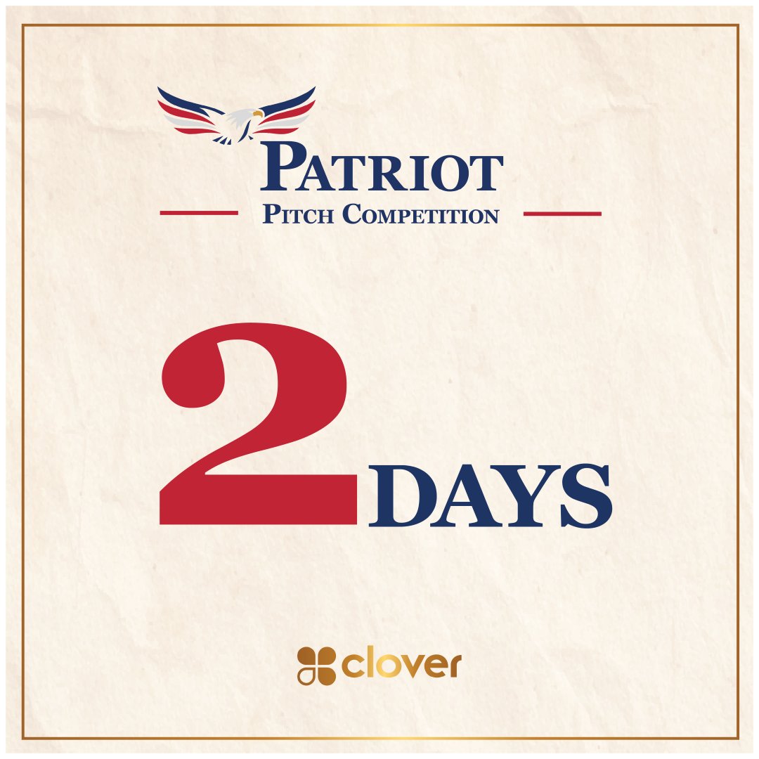 SBAgov's tweet photo. The Patriot Pitch competition deadline is in 2 DAYS!

Don't miss this chance for your business to win a portion of the $1M cash prize pool. 

Submit your pitch: https://t.co/aWvYMGJJAc https://t.co/d8Gmlk0fF5