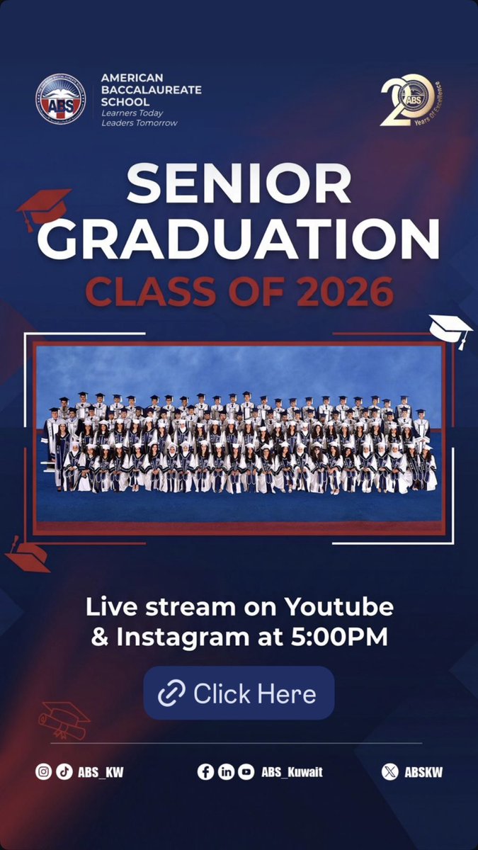 ABSKW's tweet photo. SENIOR GRADUATION CLASS OF  #abs2026 https://t.co/E7T1UqltpM