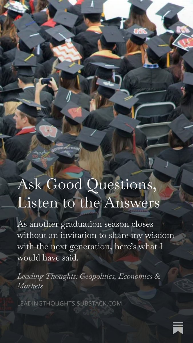 csmart's tweet photo. As another graduation season closes without an invitation to share my wisdom with the next generation, here’s what I would have said.
 https://t.co/swJGRLdDKC https://t.co/qBcGLuHLun