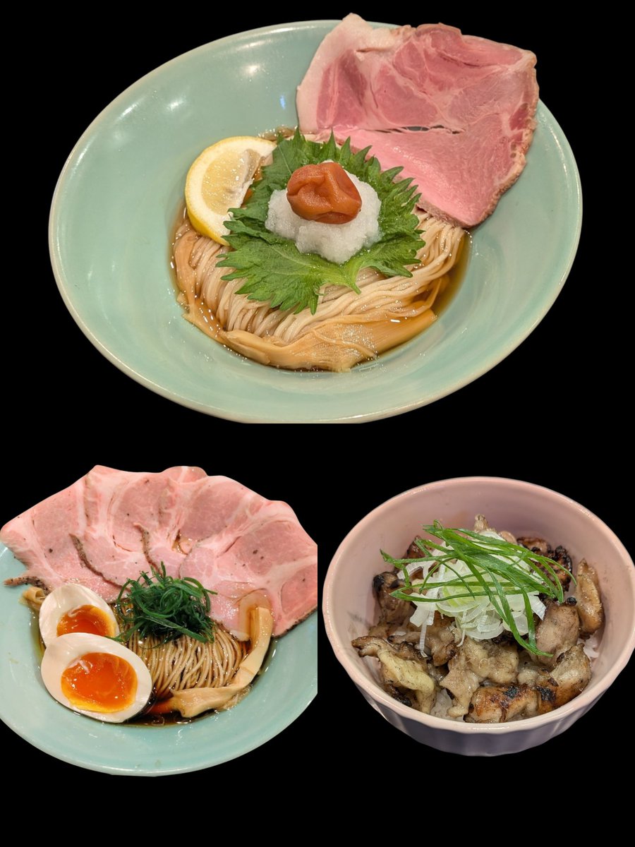 mentomichintan's tweet photo. お疲れ様です🙇‍♂️

岩出店明日火曜日の限定は

「冷やし梅おろし魚介そば」
「岩出ブラック」
限定ボタン②　￥1050

限定ラーメン＋限定丼セット
限定ボタン④　￥1500

「鶏油そば」 
「節水鶏醤油清湯つけ麺」 もあります。

よろしくお願い致します。

 #麺屋鳥見本  #岩出ラーメン #岩出駅 https://t.co/Bf6pmx5M4L
