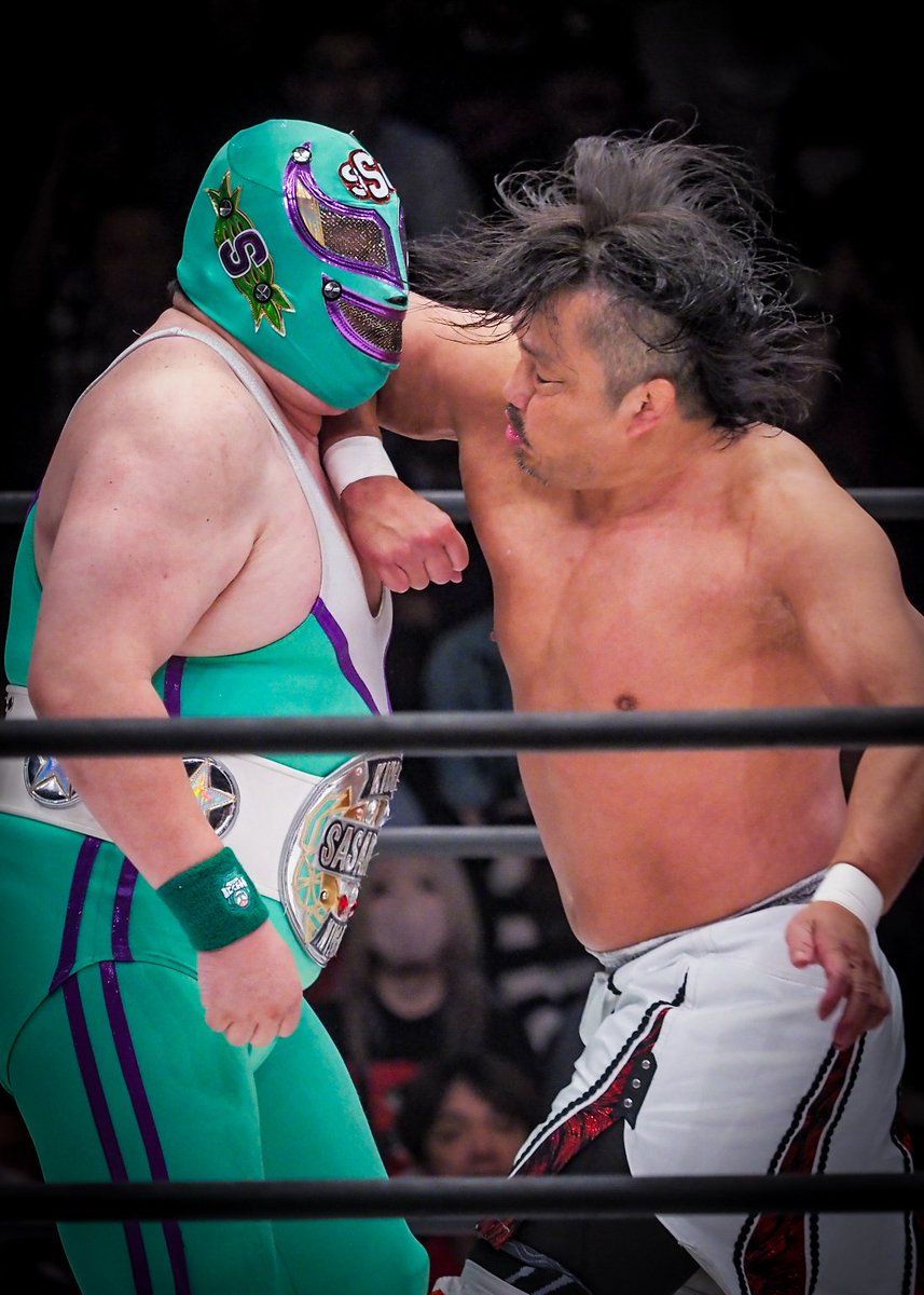 whatever_spicy2's tweet photo. #一面対抗戦 ［6.8 後楽園］スーパー・ササダンゴ・マシンと後藤洋央紀が戦う世界線
#njpw #ddtpro https://t.co/slazf7FcA8