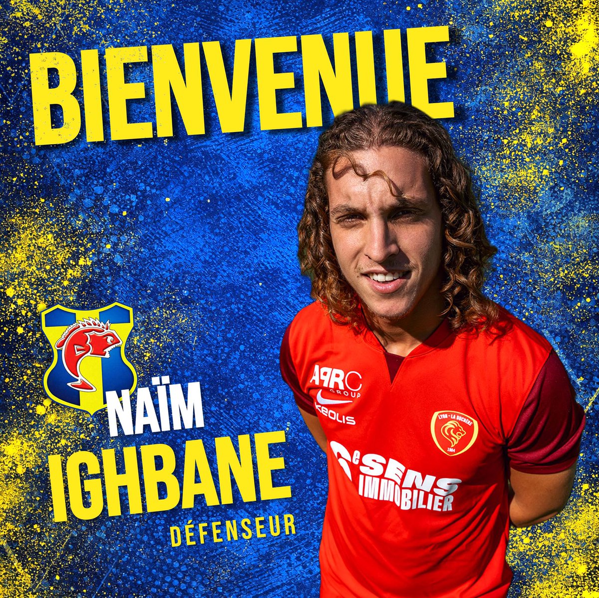sportingtoulon's tweet photo. 🔷🔶 Naïm IGHBANE est Toulonnais !

Formé à Alès et Béziers, ce défenseur central gaucher a été un élément majeur de la montée en National 2 de Lyon La Duchère la saison dernière.

Bienvenue Naïm 💪 https://t.co/HIiajNBGkC