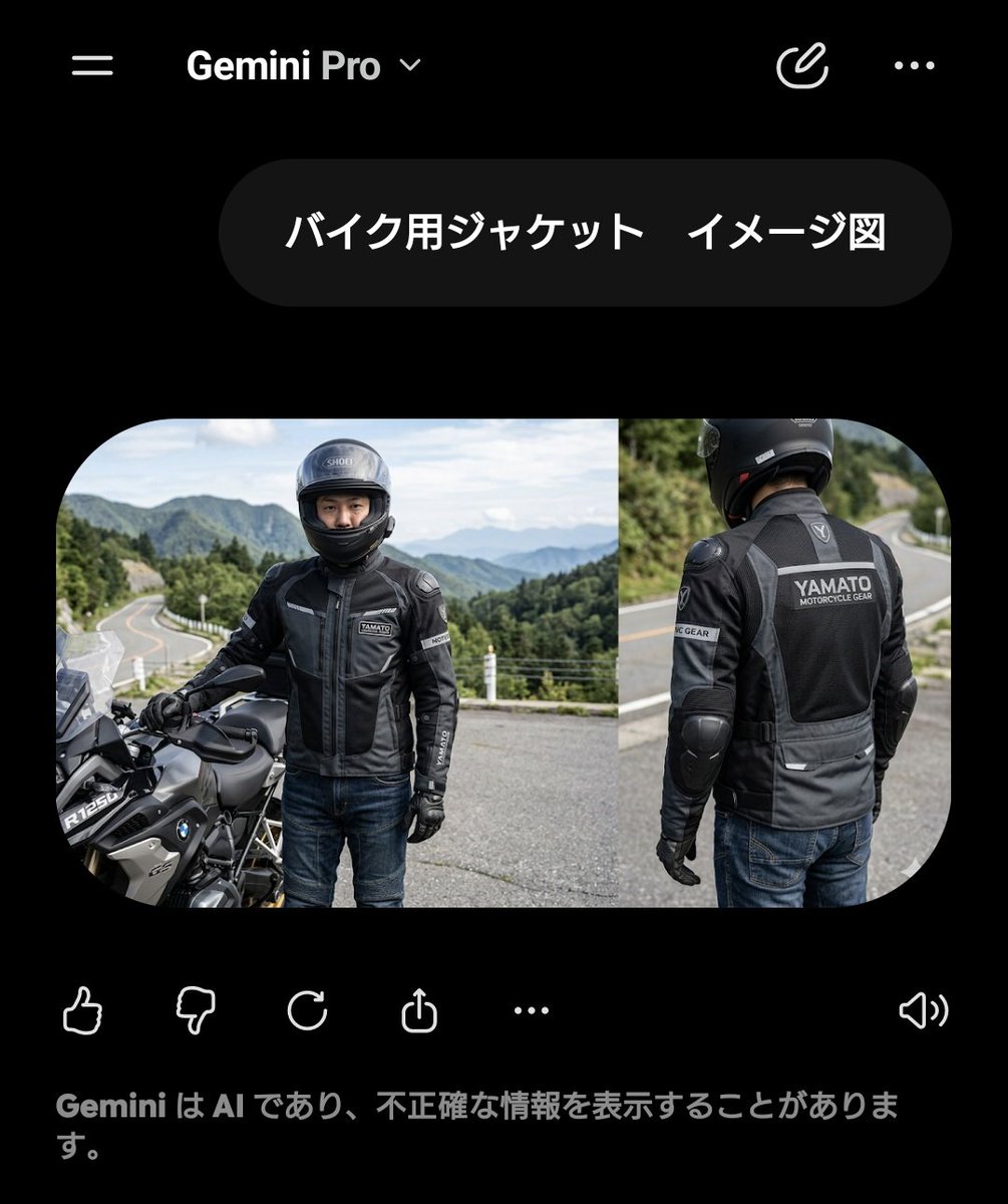 最近バイク用ジャケットの背中や胸にドドーンとメーカー名の書いてある