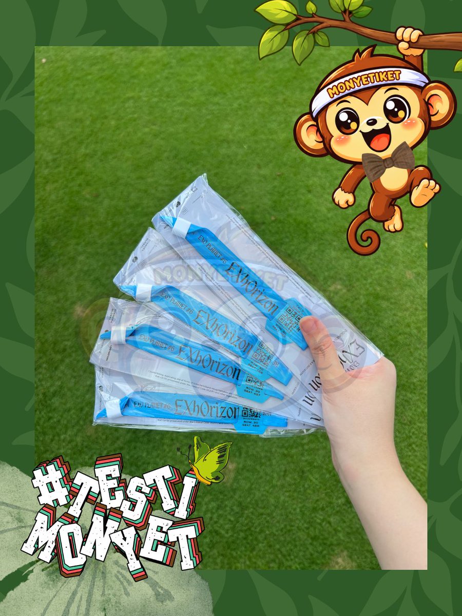 monyetiket's tweet photo. #TESTIMONYET EXO PLANET #6 – EXhOrizon in JAKARTA✨
Terimakasih untk sobat-nyet yang sdh percaya sama monyetiket buat bantuin secure tiket bertemu ayangmu!

Yukk yang mau titip buat next concert SEBELUM TERLAMBAT, mending langsung DM kita yukk🐵💬

#jastiptiketkonser #monyetiket https://t.co/moOR4a42q3