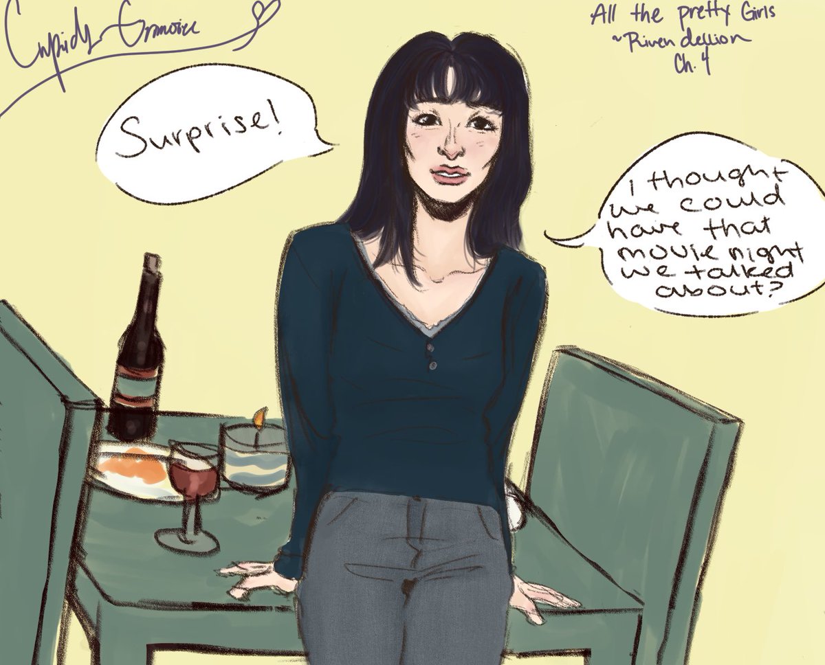 cupids_grimoire's tweet photo. Chapter 4 of All the Pretty Girls by @rivendellion aka the Lesbyler masturbation guide fic

https://t.co/fOnBfsoEv7

This fic is SO good, it got me out of the trenches of art block. TWICE. If you haven’t read it already, PLEASE DO. https://t.co/dTqpObxxfk