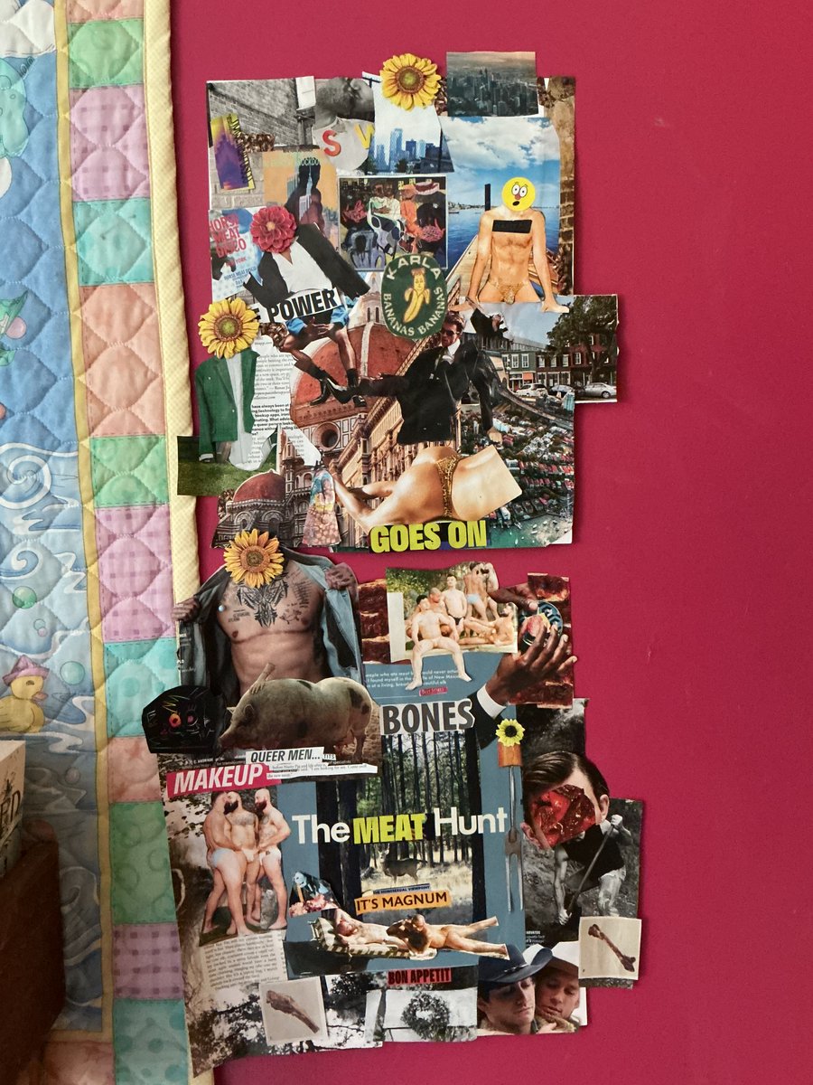 ButtersStink's tweet photo. I used to get these magazines called OUT in the mail for some reason, I collected most of them to read and then I started cutting them up to make collages out of. I’m almost out of them but i’ve got plenty of other spam magazines from the mail https://t.co/wnJPi4UwTx