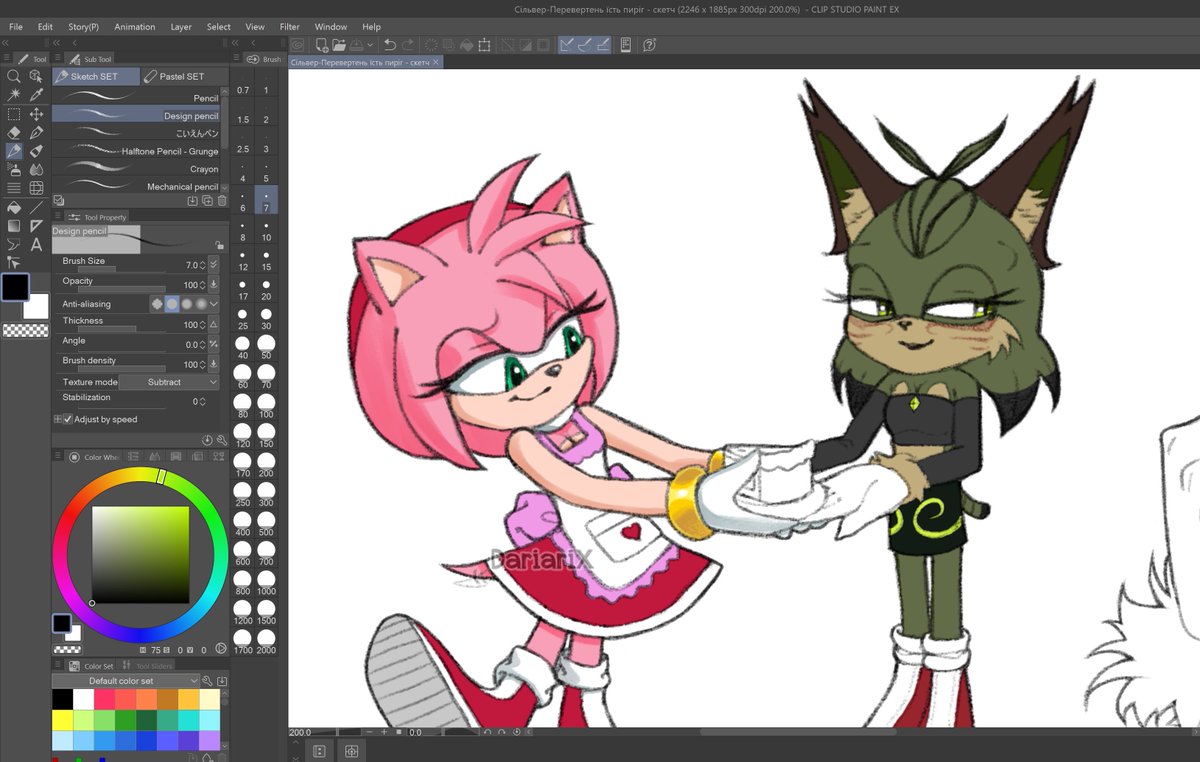 dariarix's tweet photo. 🥧 [WIP] Amy Rose with others #SonicTheHedgehog https://t.co/LFe24006yK