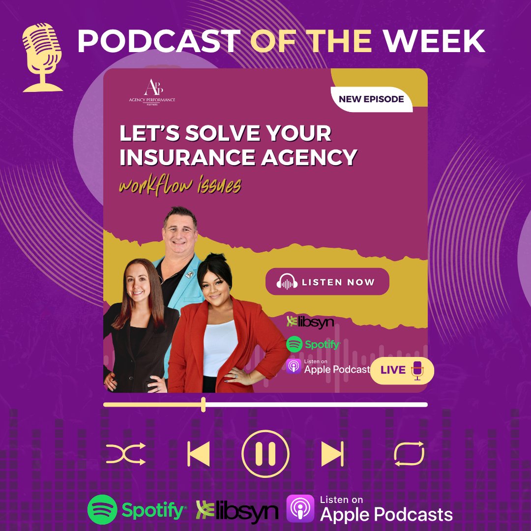 Appsinsurance's tweet photo. 🎙️ NEW Podcast Episode

Let’s solve your Insurance Agency workflow issues ✨

Most agency challenges don’t come from lack of effort — they come from unclear, inconsistent, or outdated workflows.

#InsuranceAgency #Podcast #AgencyLeadership #WorkflowOptimization https://t.co/68FAadU2JX