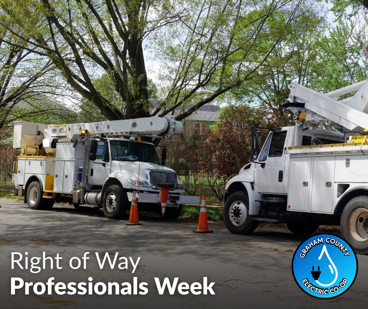 coop_gce's tweet photo. #GCEC recognizes all the hardworking right-of-way professionals within our community. (Especially our lineworkers—we’d be powerless without you!) 
 
If you see a utility truck working on the side of the road, remember to move over safely! ⚠️ #RightOfWayProfessionalsWeek https://t.co/nAsGHOcgjy
