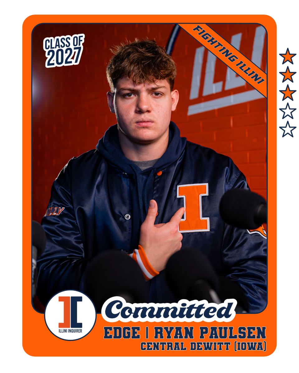 JWerner247's tweet photo. COMMIT: #illini land three-star 2027 Iowa EDGE Ryan Paulsen (@Ryan_Paulsen14)

Why it matters &amp; how he fits: https://t.co/sfHtLkgB9V https://t.co/YFL1NJXwU5