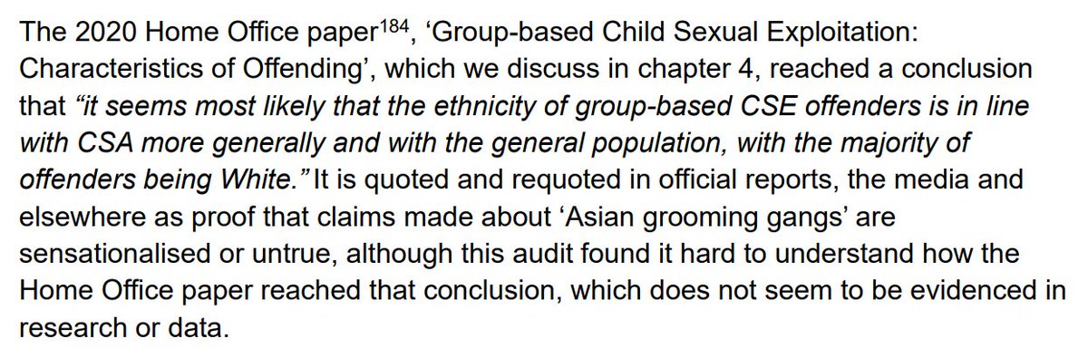 TwilightMemory1's tweet photo. @iheart_fr0tting @yookaydandy @xinspiteofx Your own screenshot establishes that non-whites are overrepresented in grooming gangs according to the (suspiciously spotty) data they had.

And that's in an older report. The newer Casey report established that they just saw the conclusion they wanted.
https://t.co/7jEwt7Ibaa https://t.co/tu9mQ2M8Hl