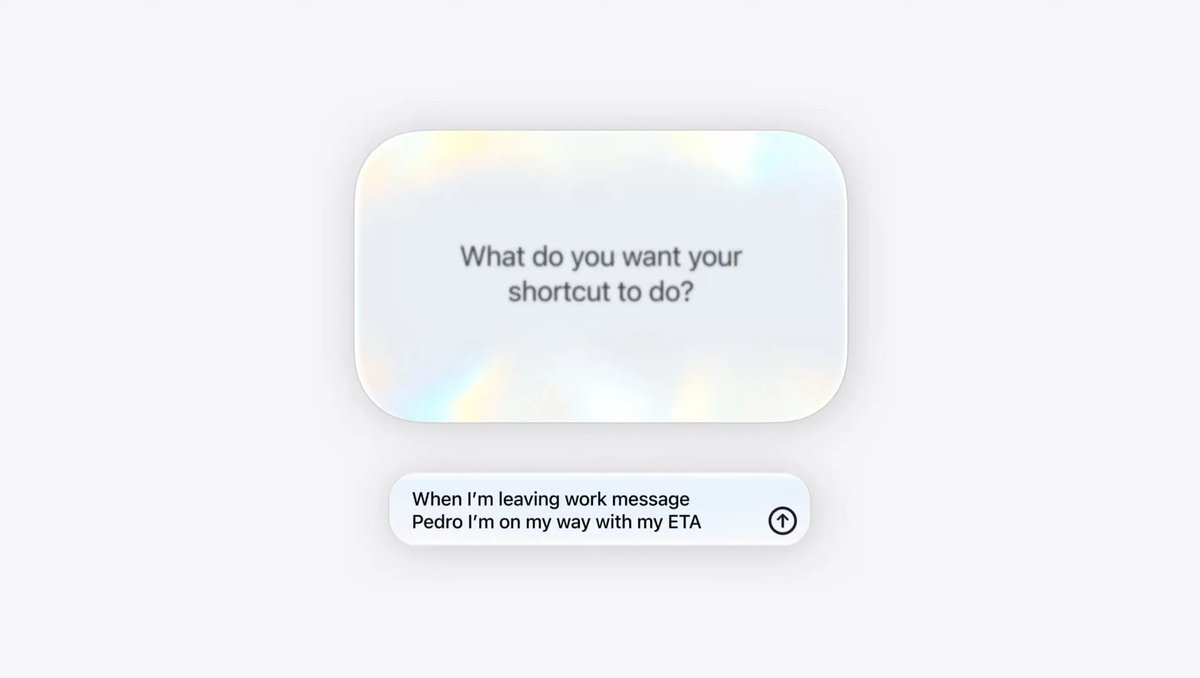9to5mac's tweet photo. You can now use Apple Intelligence to describe a Shortcut, and it will build it 👏 https://t.co/emOQVTQtaX