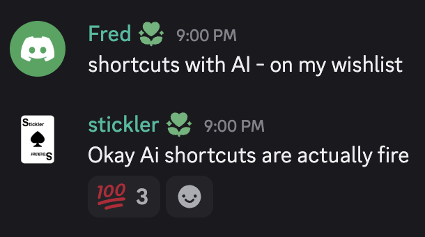 cleanmymac's tweet photo. Shortcuts now understand natural language.
Create them, edit them, just say what you want.
Users are happy with this Apple update ⬇️ https://t.co/GTA0pnYbiI