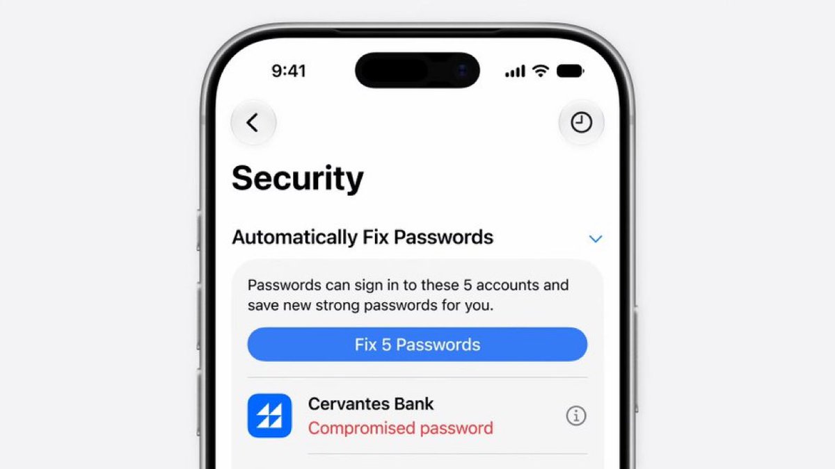 AppleshopUganda's tweet photo. The new Passwords app uses agentic AI to help strengthen your passwords #WWDC https://t.co/C9kBw1c4Vp
