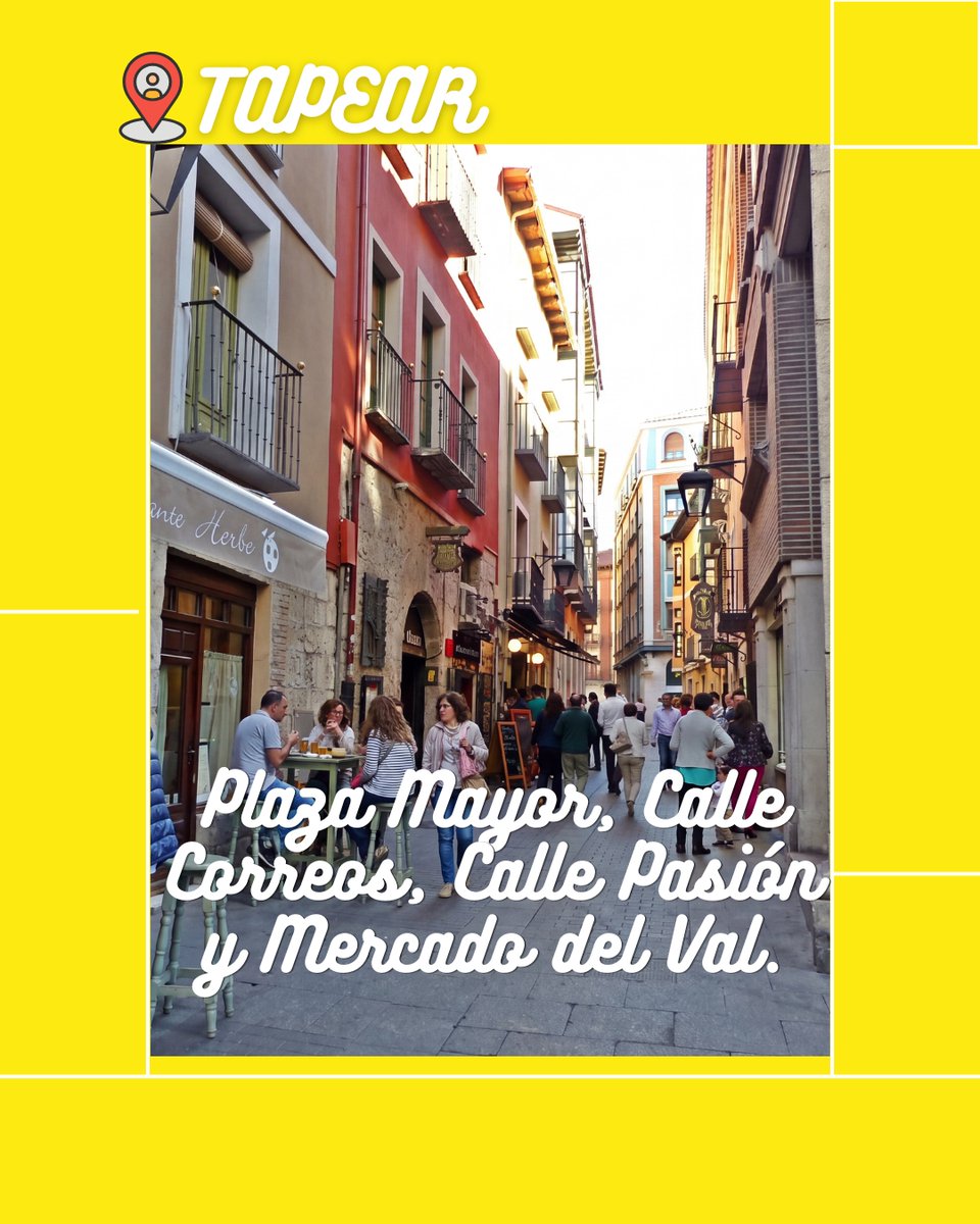 SaboreaEspana's tweet photo. Valladolid se tapea con Ribera y sin prisas. Plaza Mayor, Calle Correos, Calle Pasión, Mercado del Val. Cuatro paradas. Un vino en la mano. La ciudad entera por delante.
🍷 Some verbs you just have to live to learn.
#Tapeando #Valladolid #Saboreando https://t.co/igBEgzXzPy