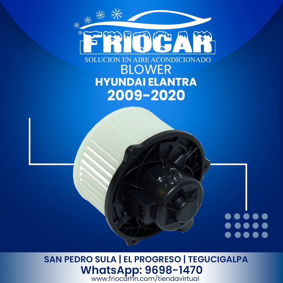 FriocarHN's tweet photo. ¿Sientes que tu aire acondicionado no rinde igual? ¡No dejes que el calor te gane! 🚗💨

En FRIOCAR contamos con repuestos especializados para que tu sistema de aire acondicionado quede como nuevo:

Para carga pesada: Disponemos de blower para Freightliner Century Class (2001-2006) y Volvo VHD (2001-2009)

Para tu vehículo liviano: Contamos con blowers para Toyota Corolla (2003-2008) y Hyundai Elantra (2009-2020).

✅ Calidad, durabilidad y el mejor servicio. 💬 ¡Escríbenos al WhatsApp 9698-1470 y consulta por tu modelo! 📦 Envíos y atención en San Pedro Sula, El Progreso y Tegucigalpa.
