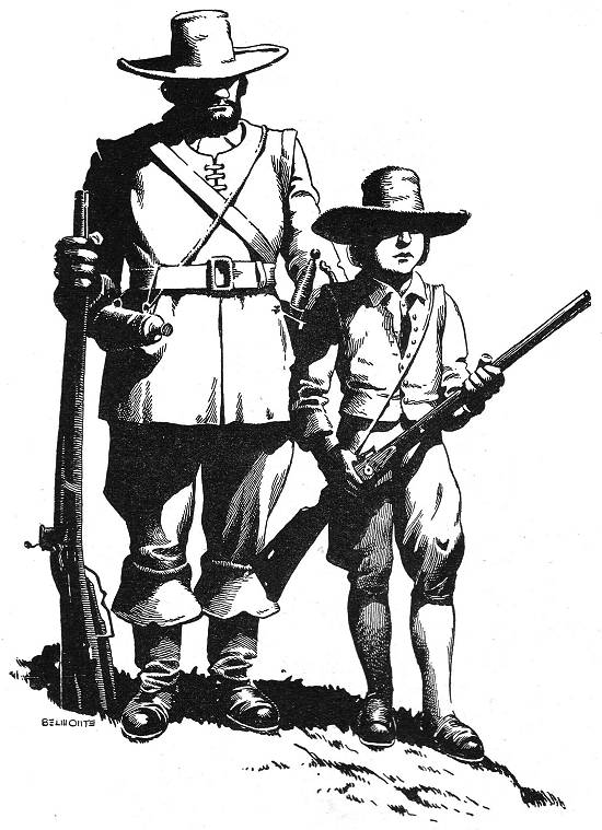 brutal_gardener's tweet photo. Manuel de Campos Bicudo leva seu filho Antônio Pires de Campos na grande bandeira que vai até as cabeceiras do rio Tapajós. Ilustração de Belmonte. https://t.co/n3AHHx9lyc