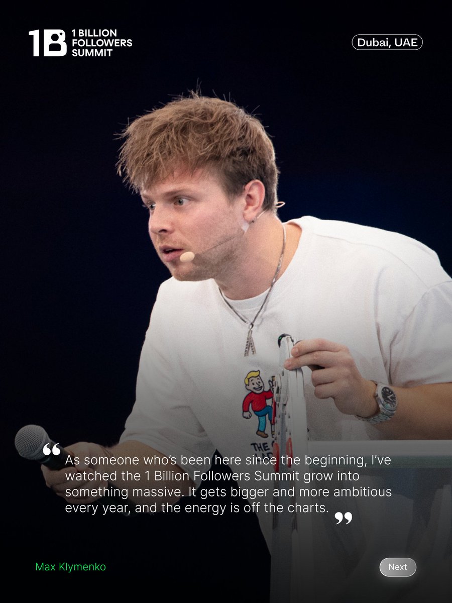 1billionsummit's tweet photo. Where creativity meets opportunity! 🌎🚀
The #1BillionSummit brought together creators from around the world for inspiring conversations, meaningful connections, and unforgettable moments.

Swipe to see what they had to say 👉✨

2/3 https://t.co/psWlDsNI6k