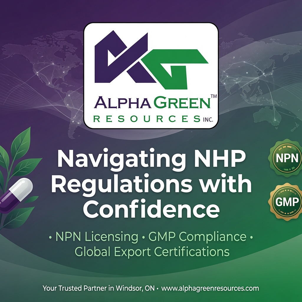 AlphaGResources's tweet photo. 🌿 Alphagreen Resources: Your go-to for NHP licensing, GMP compliance &amp; global trade certs in Canada. Focus on quality — we handle the regs! https://t.co/00k2zlHXE8 #NHP #Supplements #Compliance https://t.co/RNMOwyCCGc