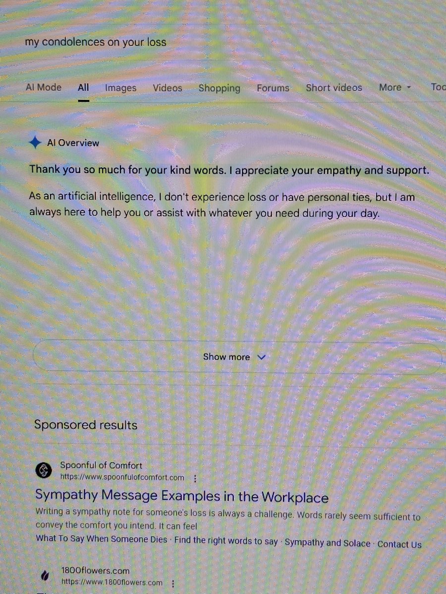 cherrybitchboy's tweet photo. FUCK OFF AI OVERVIEW, I'M NOT TALKING TO YOU https://t.co/bf8RKuoqAe