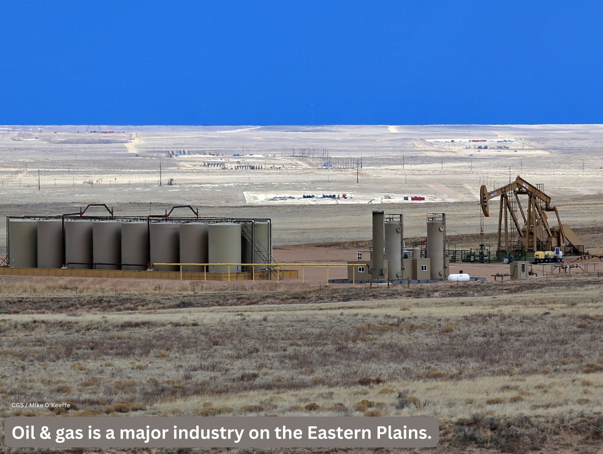 COGeolSurvey's tweet photo. Saturday was National Prairie Day! Colorado’s Eastern Plains should not be skipped, geologically speaking. A lot of the same formations found western CO were deposited there, too, and important resources, like oil &amp; water, are extracted. https://t.co/ibuSIHlqB1