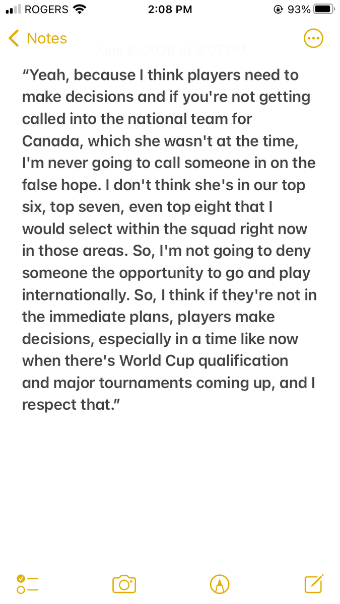 JohnMolinaro's tweet photo. I asked Casey Stoney during today’s media call why AFC Toronto’s Nikki Small is playing for Jamaica rather than #canWNT.

Her answer: https://t.co/VDWoPXB8ue
