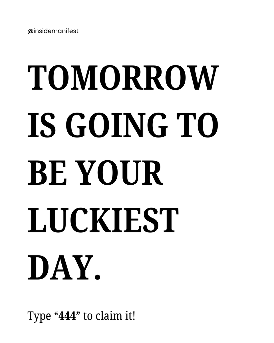 insidemanifest's tweet photo. Maybe tomorrow won't look anything like today.

Maybe the answer arrives.
Maybe the opportunity appears.
Maybe everything starts making sense.
Stay open to miracles.

444 ✨ https://t.co/0aAbuSPeTR