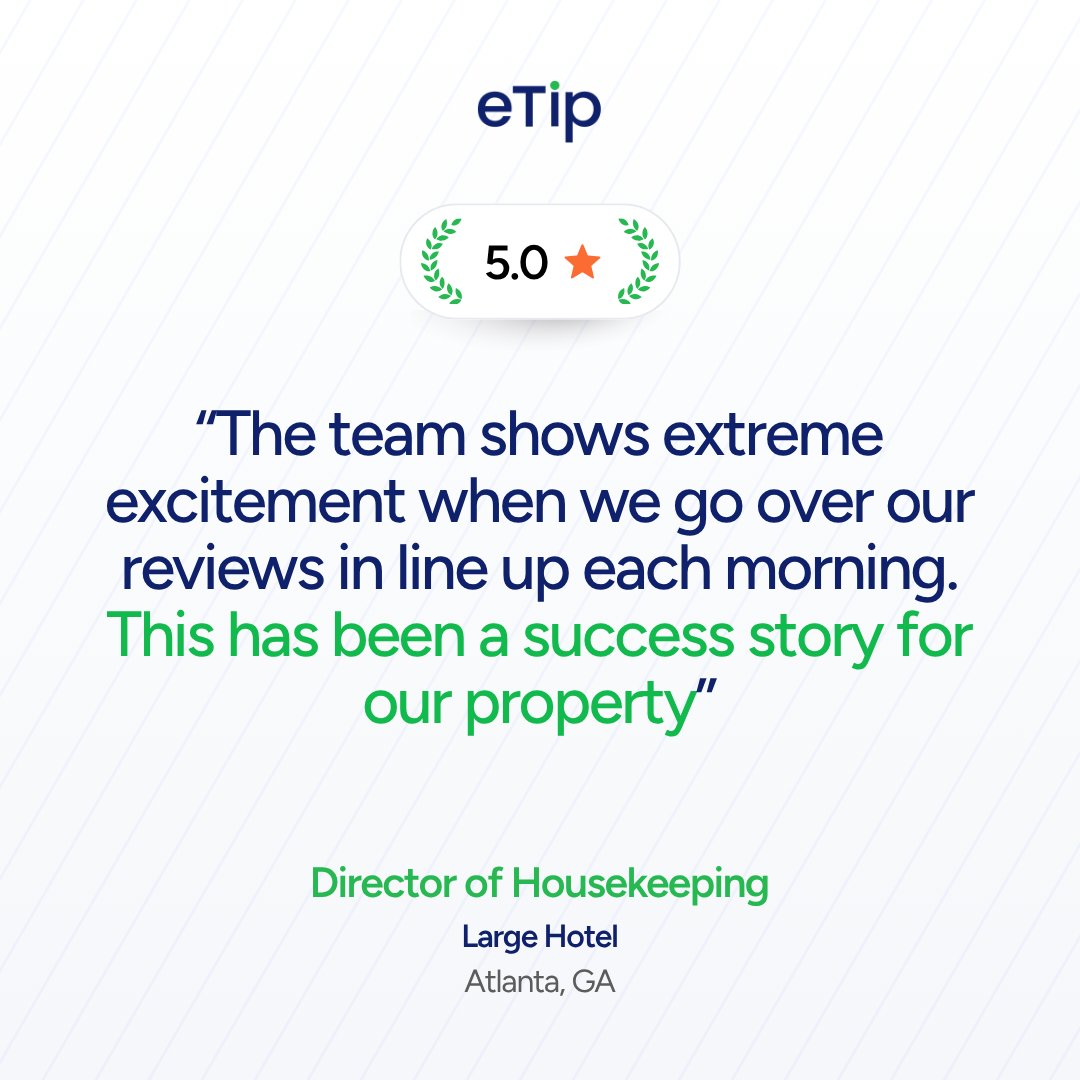 etip_io's tweet photo. "The team shows 𝐞𝐱𝐭𝐫𝐞𝐦𝐞 𝐞𝐱𝐜𝐢𝐭𝐞𝐦𝐞𝐧𝐭 when we go over the reviews in line up each morning" 

Brilliant feedback from a luxury boutique in Atlanta. 

Almost $4,000 in tips collected. A daily average of $10.70. 

We love to see it! 🔥 https://t.co/HvY9TV9vhX