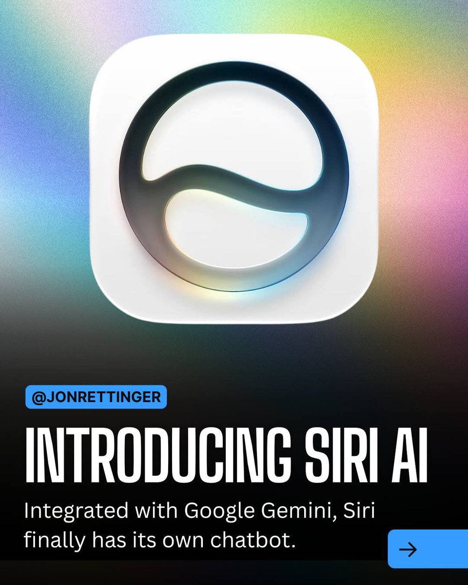 Jon4Lakers's tweet photo. Apple just announced major updates to Siri. Integrated with Apple Intelligence, Siri AI now has its own app, better visual intelligence and awareness. 

#wwdc #wwdc2026 #siriai #siriapp #appleintelligence https://t.co/eD3r57a4aa
