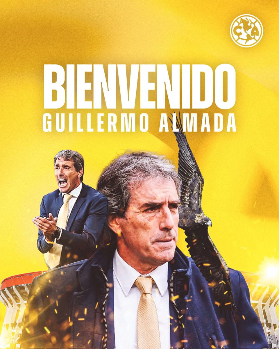 GeorgyNoticias's tweet photo. COMUNICADO OFICIAL

#GuillermoAlmada, el Nuevo Técnico del #ClubAmérica.
La incorporación de Almada como Entrenador de las Águilas, quien se estará presentando en los próximos días en  "Coapa” para reunirse con los jugadores de cara a la preparación del torneo #Apertura2026. https://t.co/1X58diCpKX