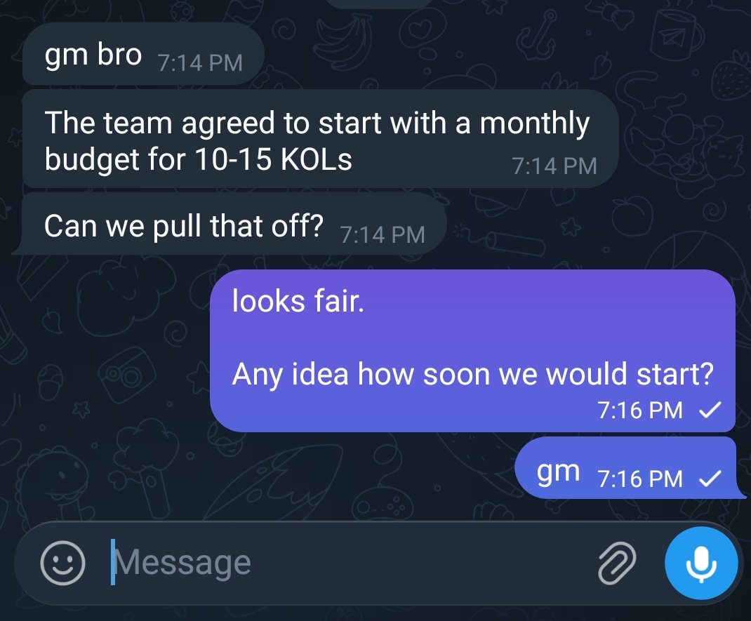 justprotocol's tweet photo. I'm currently discussing a $10,000 budget KOL deal.

Looking to hire 10-15 KOLs to work across 4 weeks

At least $150-$250 weekly

Project is a marketing agency building on SOLANA (full details soon)

If interested, reply below 👇🏻

Be following so i can send you link

Repost https://t.co/QGgTN5Z1c2